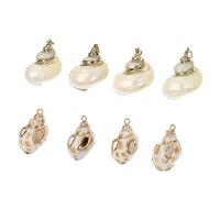 VALICLUD 8 Pièces Pendentif conque de coquille charmes de coquillage de conque charme de bijoux breloques pendentif conque breloques pour bijoux matériau en alliage