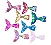 VALICLUD 8 Pièces Pince à Mignonne Forme de Sirène Lot de Clips Décoratifs à Paillettes pour Filles Accessoires Colorés pour Petites Filles et Occasions Spéciales