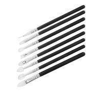 VALICLUD 8 Pièces Silicone Sculpting Brushes Set Non-stick Clay Modeling Tools With Unique Shaped Tips Comfortable Grip For Pottery Resin Art DIY Crafts And Polymer Clay