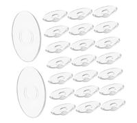 VALICLUD 80 Pièces Silicone Eyeglasses Nose Cushions Oval Shape Slip Nose Rest Pads for Rimless Glasses and Sunglasses Daily Wear and Sports
