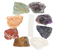 VALICLUD 9 Pièces Cristal Colorées pour Lithothérapie Yoga Accessoires Délicats pour Relaxation Équilibrage Chakras