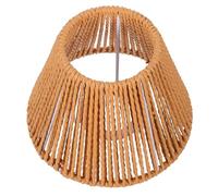 VALICLUD Abat-Jour Conique Tressé Main en Corde de Papier Naturel 4,2 CM, Abat-Jour Rustique pour Lampe de Table Suspendre, Éclairage Chaleureux Décoratif pour Salon et Café
