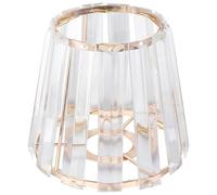 VALICLUD Abat-jour en Fer Forgé Électrique Grand Format Cristal, Couvercle de Lampe Doré Électrolytique, Ombre Claire pour Plafonnier et Applique Murale, Abat-jour Décoratif Européen,