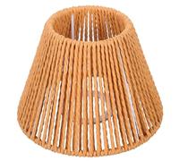 VALICLUD Abat-jour Tressé Corde Naturelle Lampe Suspendue Artisanale Papier et Fer Design Vintage pour Déco Hôtel et Maison Adaptable à Divers Luminaires