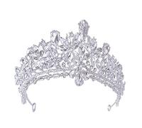 VALICLUD Accessoire De Cheveux Couronne Diadème Pour Les Femmes Diadèmes De Mariage Pour La Mariée Invité Accessoires De Cheveux De Mariée Royal Quinceanera Strass Silver