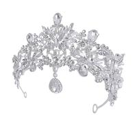 VALICLUD Accessoire de cheveux couronne en strass diadème de mariage coiffure bandeau de strass noce adulte casque de mariage couronne de la mariée Alliage de zinc Silver