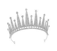 VALICLUD Accessoire De Cheveux Couronne En Strass Fille Couronnes Pour Les Femmes Pour Femme Halloween Demoiselles D'honneur Communion Invité Heureux Future Mariée Alliage De Zinc