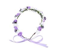 VALICLUD Accessoires de bande accessoires de cheveux de fleurs enterrement de vie de jeune fille coiffe de fille couronnes invité coiffure de mariage couronne mousse pe Violet,mauve