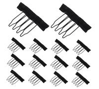 VALICLUD Accessoires pour Perruques Clips Peignes à Ressort Dents avec Bande pour Bonnet Perruque Fixation Sécurisée et Confortable Adaptés à Types de Cheveux