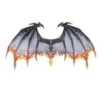 VALICLUD Ailes De Dragon Noires Non-Tissé 90X46 Cm Accessoire Cosplay Adulte pour Halloween Carnaval Mascarade Fête Costume Créatif Léger