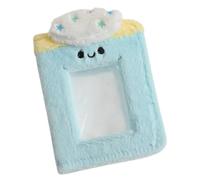 VALICLUD Album Photo en Peluche Bleu 3 Pouces Pochettes Transparentes Mini Album Photo Mignon pour Collection et Présent Familial pour Conserver Souvenirs