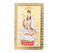 VALICLUD Amulette Feng Shui Traditionnelle Guanyin Carte Compacte et Légère Contre Négatives Portable pour Voiture Poche ou Finition Soignée