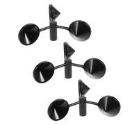 VALICLUD Anémomètre à Coupelles Métal Lot de 3 pour Mesure Précise Vitesse du Vent, Station Météo Portable, Indicateur de Vent Extérieur, Instrument de Mesure pour Systèmes de Ventilation