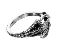 VALICLUD Anneau De Griffe De Dragon Anneaux Femmes Bijoux Délicat Noir Dames Anneaux Bague Pour Adolescent Décor De Bague Bagues à La Mode Alliage De Zinc Silver