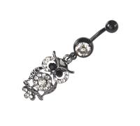 VALICLUD Anneau De Piercing Pour Nombril Inoxydable Avec Design Élégant De Hibou Pour Femme Accessoire De Mode Scintillant