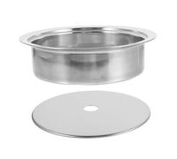 VALICLUD Anneau Induction Acier Inoxydable avec Couvercle Adaptateur Plaque Chauffante Compatible Cuisinières Induction et Tables à Fondue Anneau de Diffusion de Chaleur Résistant et