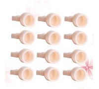VALICLUD Anneaux de Pigment en Silicone 100 Pcs Gobelet à Encre pour Tatouage Outil de Maquillage pour Cils Jetable Transparent pour Artistes Facile à Utiliser pour Sourcils