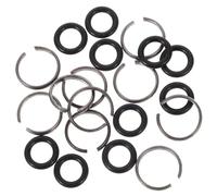 VALICLUD Anneaux de Retenue pour Douilles 1/2 - Lot de 30 Sets de Clips en Fer Robustes avec Joints Toriques en Caoutchouc - Accessoires pour Clés à Chocs Pneumatiques et
