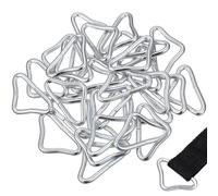 VALICLUD Anneaux Triangulaires Accessoires Indispensables Lot de 30 en Acier Galvanisé Argenté pour Trampoline Boucle Rapide et Ceinture de Sécurité pour Filet de Trampoline