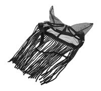 VALICLUD Anti-Mouches pour Chevaux, en Filet pour Cheval avec Oreilles et Franges, Détachable, Polyester, Noir, pour Temps Chaud, Usage Quotidien
