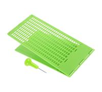 VALICLUD Ardoise Braille 9 Lignes 28 Cases, Plaque en Plastique Verte, Kit Écriture avec Stylet, Outil Apprentissage Braille pour Aveugles, Accessoire Éducatif Santé Visuelle, Usage