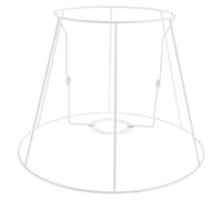 VALICLUD Armature d'Abat-Jour en Fil de Fer Blanc 15X25X18 CM Bague d'Adaptation Conique Suspendre et Lampe de Table Structure Métallique Cylindrique Cage Support d'Abat-Jour Rechange