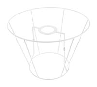 VALICLUD Armature d'Abat-Jour en Fil Métallique 15X25X18 CM Blanc Support Harpe et Bague d'Adaptation Structure Ouverte pour Lampe de Table à Suspendre et Lampadaire Abat-Jour