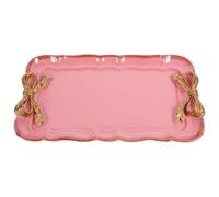 VALICLUD Assiette à Bague Décorative en Résine Orange-Rose, Plateau de Service Multifonction, Rangement Bijoux et Fruits Maison, Plateau de Table Élégant et Pratique