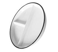 VALICLUD Assiette Compartimentée Porcelaine avec Bord Noir Plateau pour Contrôle des Portions et Service Snack Garçon Fille et Seniors