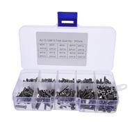 VALICLUD Assortiment de 340 Pièces de Vis Cruciformes Écrous et Rondelles en Acier Inoxydable avec Coffret Kit de Fixation Multifonction pour Réparation Électronique Bricolage et