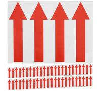 VALICLUD Autocollants Fléchés Rouges 100 Pcs 10 X 3 Cm, Autocollants D'indication de Direction Adhésifs pour Marquage au Sol, Panneaux Fléchés pour Sécurité Industrielle et Signalisation