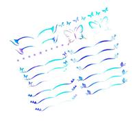 VALICLUD Autocollants Pour Eye-liner Et Ombre à Paupières Temporaires 6 Pièces Multicouleurs Autocollants Adhésifs Maquillage Des Yeux Usage Cosplay Et Quotidien