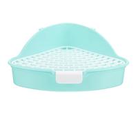 VALICLUD Bac à Litière pour Petits Animaux Triangulaire, Toilettes d'angle pour Lapins et Chinchillas, Bordures Anti-Débordement Adapté aux Espaces Restreints