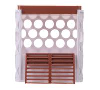 VALICLUD Bac de Bain pour Crabe avec Rampe, Plastique Marron | Double Usage Bain et Nourriture, Couvercle Grillagé Ventilé, Fond Antidérapant, Facile à Nettoyer