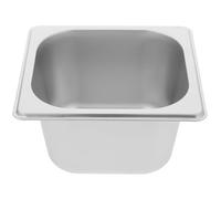 VALICLUD Bac Gastronorme Inox 1/6 17,5x16,2x10 Cm pour Buffet et Restauration Bac à Vapeur Polyvalent pour Hôtel et Facile D’entretien