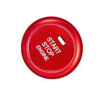 VALICLUD Bague Décorative Start Stop Button Alliage Aluminium Pour Véhicule Cx-4 Set Rouge Intérieur Et Extérieur Cache Bouton Démarrage Accessoire Intérieur Voiture Sans Modification 2pcs