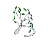 VALICLUD Bague Réglable Ouverte En Alliage, Bague Pour Femmes Nature Vintage Feuille Et Branche, Bijou Léger Décoratif, Style Forêt, Ajustable, Blanc Nickelé, Taille Unique