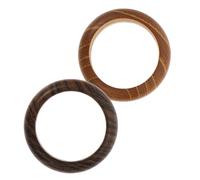 VALICLUD Bague Rétro en Bois 2 Pièces, Anneaux Assortis pour Mariage et Proposition, Artisanat Simple et Créatif, Anneaux pour Jeunes Mariés et Femmes