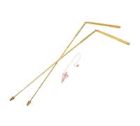 VALICLUD Baguette de Sourcier Multifonction en Cuivre Robuste Tige de Divination Flexible Télescopique 2 Pièces pour Radiesthésie Eau Chasse au Paranormal et Détection Extérieure