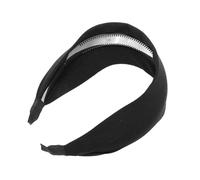 VALICLUD Bandeau antidérapant à larges bords satin dentelle élégant bandeau des femmes mode hair charms hair toppers coiffe de sortie décoration de cheveux de femmes Tissu (Polyester) Black