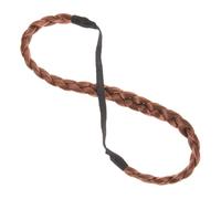 VALICLUD Bandeau Cheveux Élastique Tressé Large Postiche Synthétique et Filles Accessoire Beauté Naturel Café