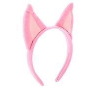 VALICLUD Bandeau Colley Oreilles de Renard Animal de Compagnie Bandeaux d'oreille de Chiens Peluche pour Adultes Bandeau Oreilles de Chien Femme -tête Oreilles poilues en Tissu Rose