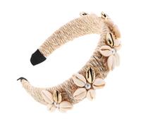 VALICLUD Bandeau Coquillage : Bandeau De Cheveux En Perles De Coquillage, Large Coiffe De Mariée, Accessoires De Cheveux Pour La Plage, L'été, Pour Femmes, Filles, Mariage,