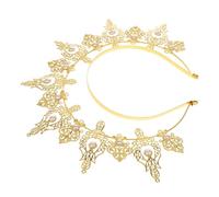 VALICLUD Bandeau Couronne Vierge Dorée Décoratif Bijoux Diadèmes Pour Femmes Mariage Bouquets Demoiselles D'honneur Casque Sirène Tiare Robes Caches Décorations Mariées Gala Golden Alliage