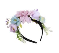 VALICLUD bandeau de fleurs artificielles couronnes de fleurs pour femmes casque de demoiselle d'honneur -tête à fleurs pour femme habit en soie Lavender