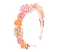 VALICLUD bandeau de fleurs hair charms hair toppers Diadème floral Bandeau pour soirée Bandeau floral cerceau de cheveux bandeau décoratif casque de cheveux floral bandeau cosplay Polyester