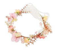 VALICLUD Bandeau de Mariée Couronne de Fleurs Accessoires de Coiffure pour Mariage Bandeau de Perles et Ruban