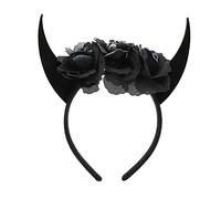 VALICLUD Bandeau En Corne Accessoire De Coiffure Cosplay Cornes Cosplay Casque Bandeau Tête De Mort Halloween Diable Est En Tissu Brossé Enveloppé De Plastique