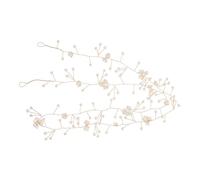 VALICLUD Bandeau Fleur De Perle Floral Casque De Mariage Pour La Mariée Policier Faire La Fête Accessoires De Cheveux De Mariage Coiffes De Mariée Pour Le Doré Alliage De Zinc