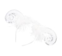 VALICLUD Bandeau Halloween Adulte avec Cornes de Diable Blanc Brillant Accessoire de Fête Cosplay Animal Bandeau Corne Original et Confortable pour Costume